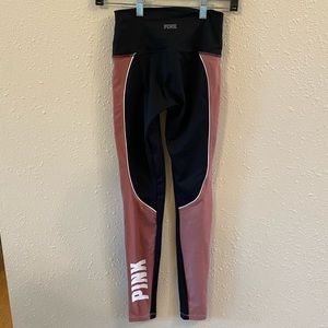 PINK leggings black and pink, size XS